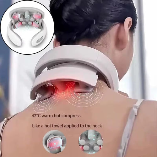 Smart Neck Massage Shoulder Neck Massage Cervical Vertebra Vibrator Heating Relieve Pain Magnetic Pulse Neck Massage Instrument